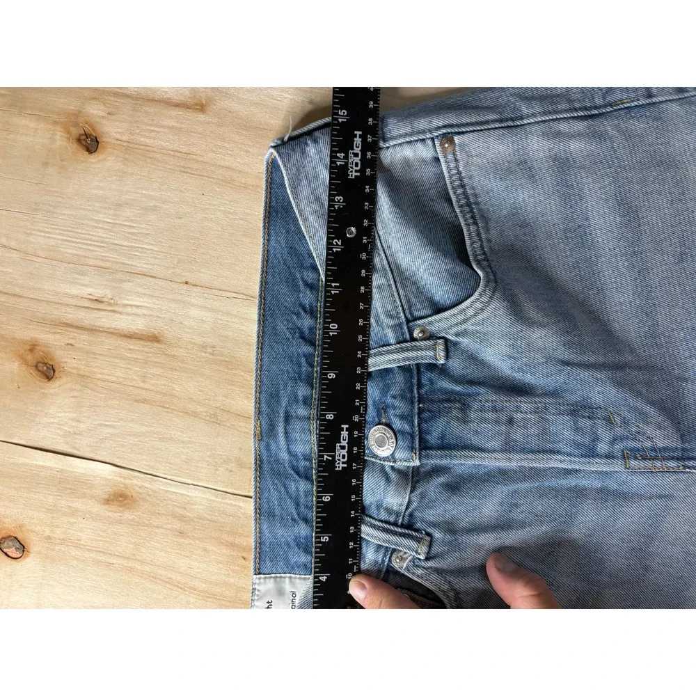 HM Original Straight Regular Fit Blue Denim Jeans 30/32 Light Wash Mens